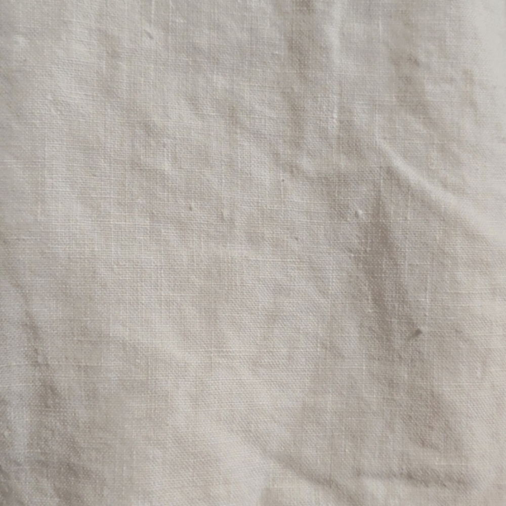Edward Woman 100% Irish Linen Blouse White Short Sleeve Button Front Pocket 1X - Picture 8 of 9
